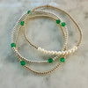 2mm Beaded Bracelet w/ Four 4mm Gemstone Accent Beads