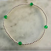 2mm Beaded Bracelet w/ Four 4mm Gemstone Accent Beads