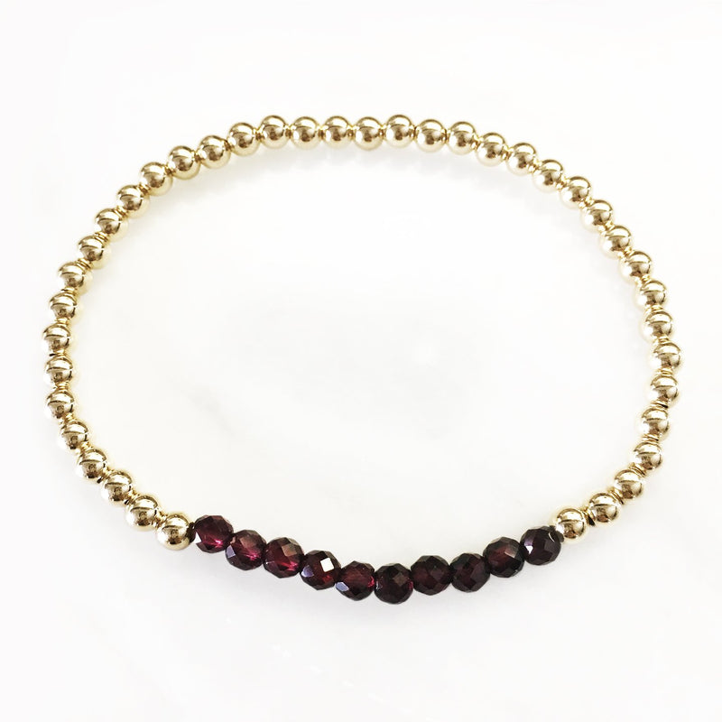 Cause We Care Beaded Bracelet | 7mm | Blue Ruby Jewellery, Canada